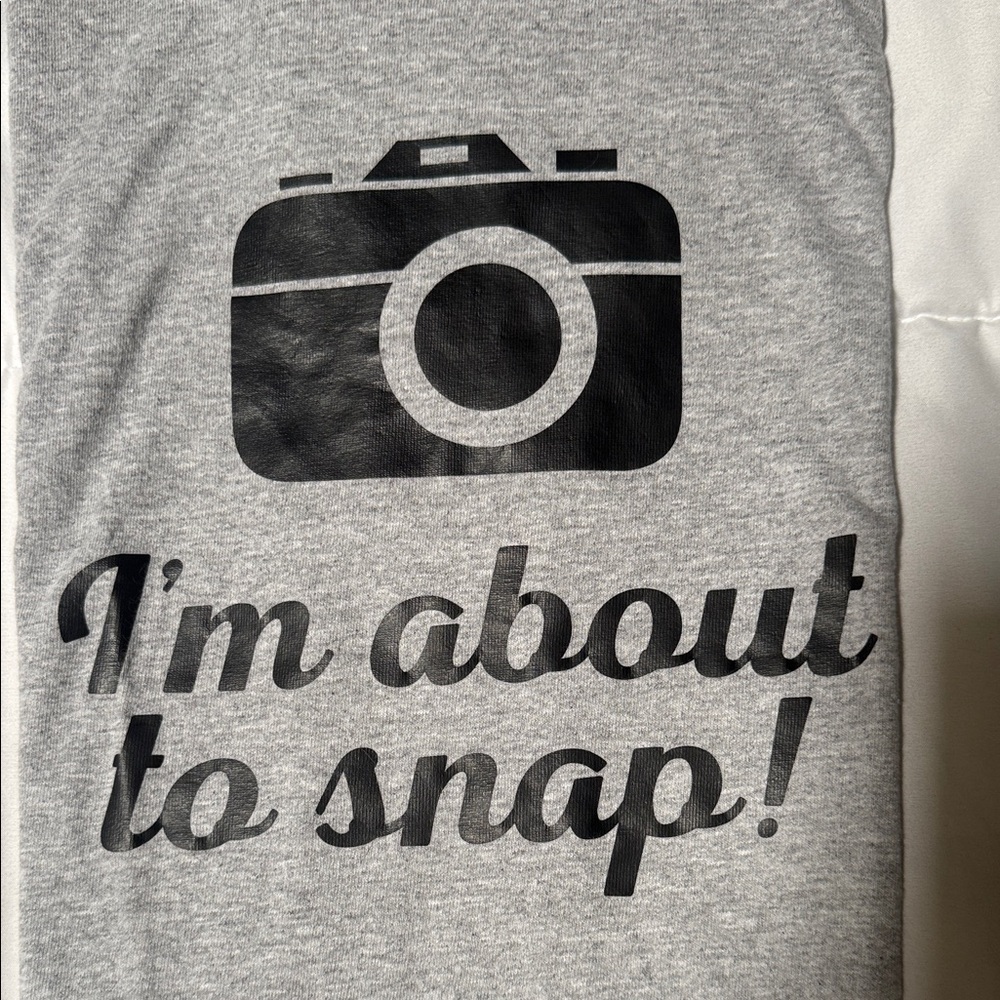 Gildan Gray T-Shirt with Black Camera Design